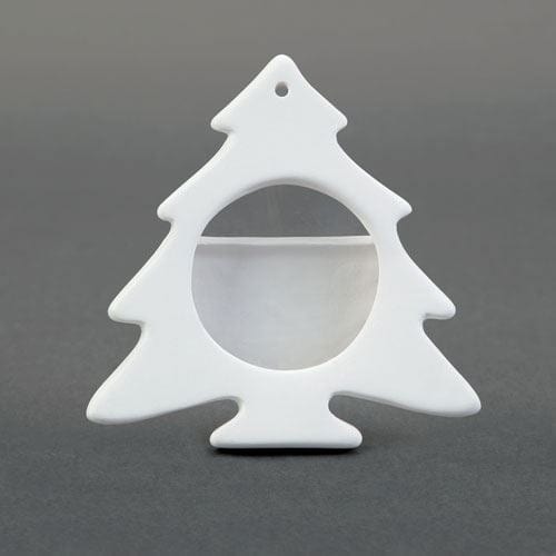 Duncan 34389 Bisque Christmas Tree Frame Ornament
