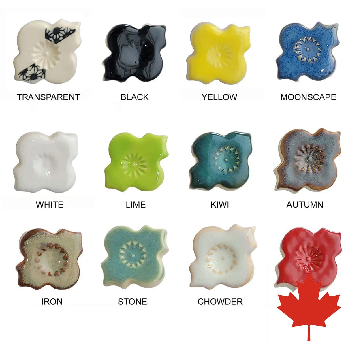 Spectrum 1100 Series Stoneware Glaze - Sample Pack