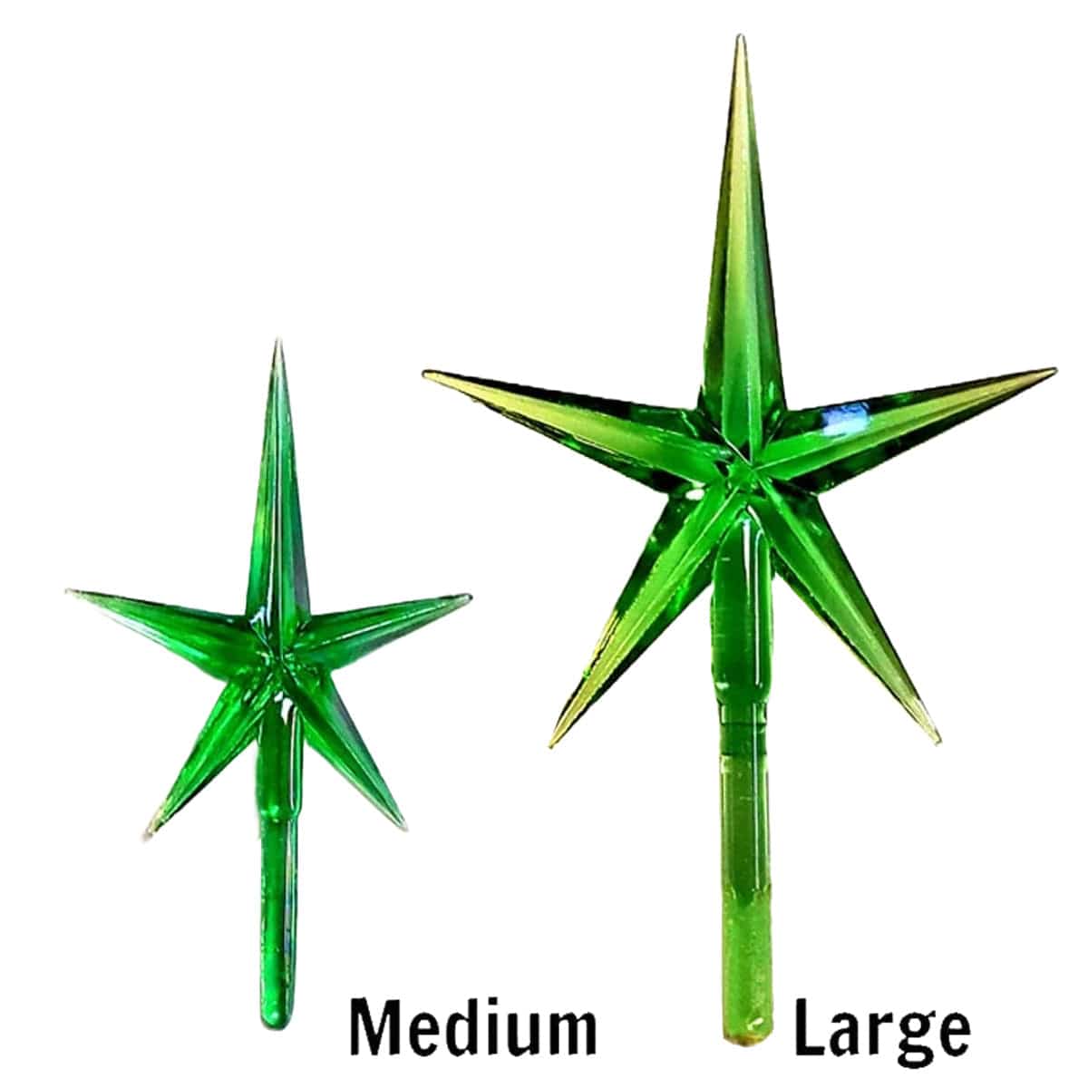 Green Christmas Tree Star Toppers