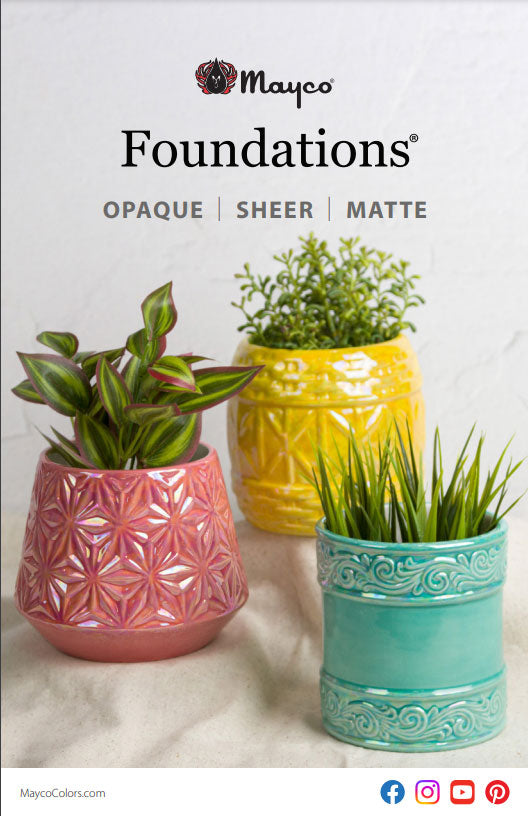 Texture Mat Planters with Stoneware Wash - Mayco