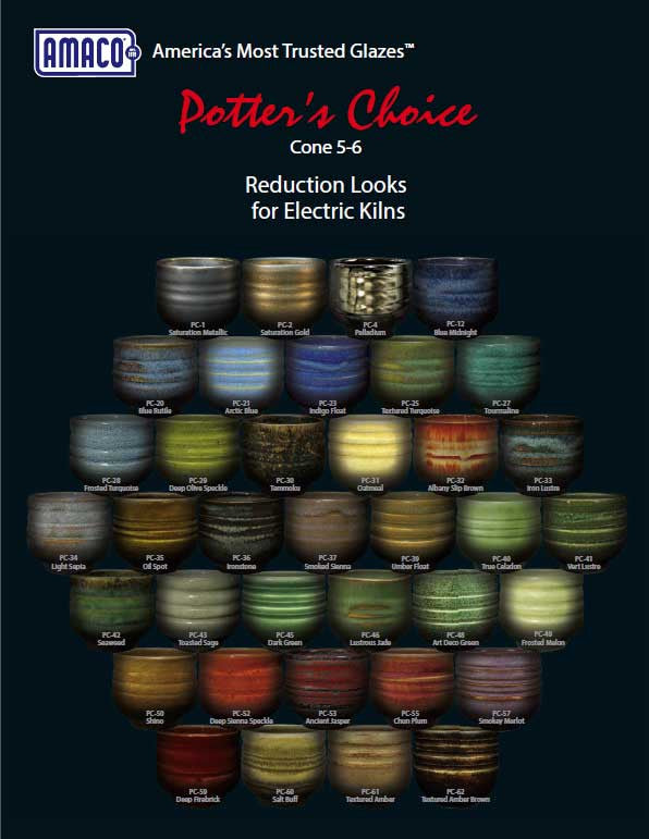 Amaco Potter's Choice Glaze Layering Guide – Sounding Stone